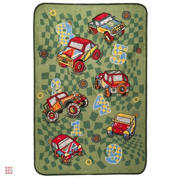 Детский велюровый ковёр "Игра гонки", 1х1,5 м 