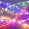 Гирлянда светодиодная СНОУ БУМ "Нитка росы" 10LED, мульти, 1 метр, от батареек (2*CR2032)